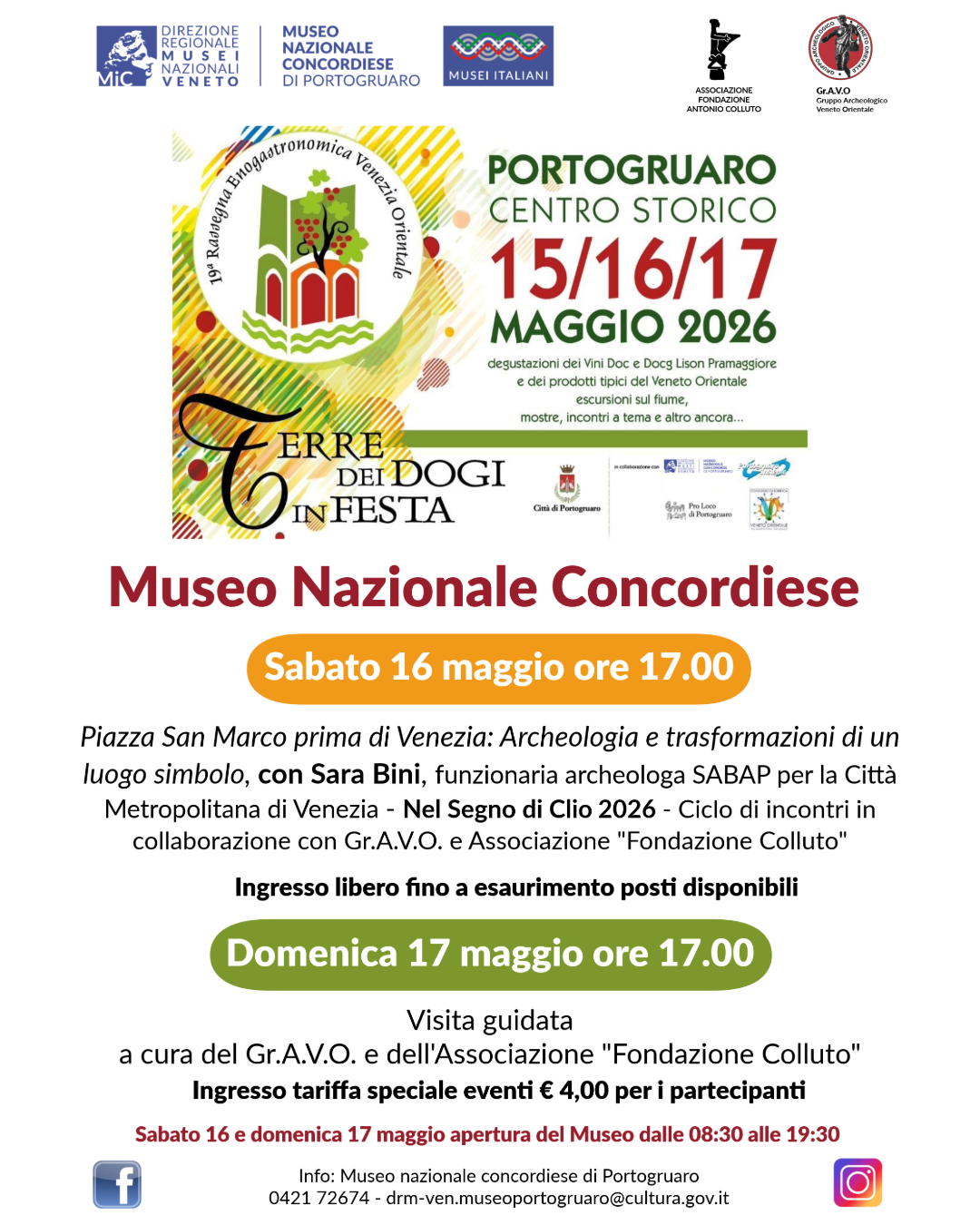 Terre dei Dogi in Festa 2026 l Museo Nazionale Concordiese di Portogruaro